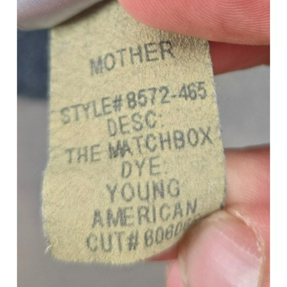 Mother Denim Sweatshirt Womens XS Blue Matchbox Dye Young American French Terry - Picture 5 of 9